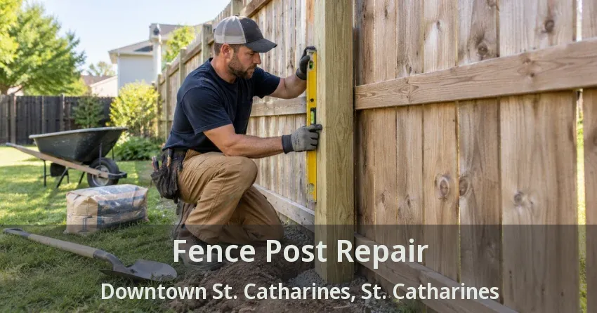 Fence Post Repair Downtown St. Catharines, St. Catharines - ON