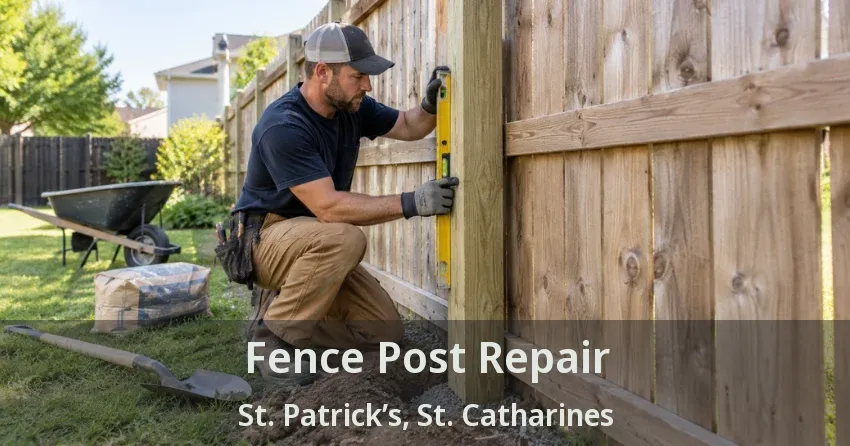 Fence Post Repair St. Patrick’s, St. Catharines - ON