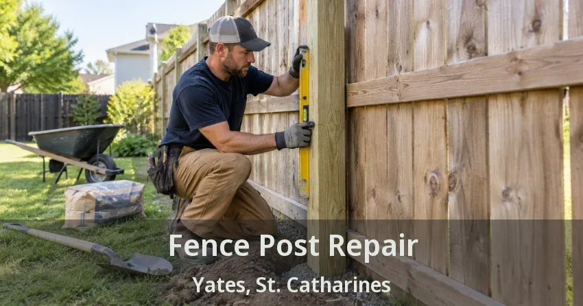 Fence Post Repair Yates, St. Catharines - ON